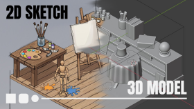 2D Konseptten 3D Modele: Meslek Dioramaları (3D Baskı)