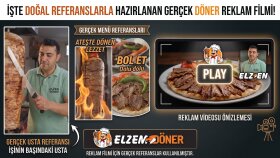 Döner dükkanı için gerçek görüntülerle hazırlanmış video