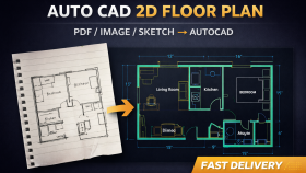 profesyonel AutoCAD 2D çizimlerinizi hızlı hazırlarım