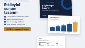 sunumunuzu sade ve anlaşılır bir tasarımla hazırlarım