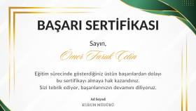 başarı belgesi ve sertifika gibi tasarımlarınızı yaparım