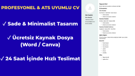 ATS Uyumlu & Profesyonel CV Tasarımı (Word / Canva)