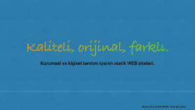 sizlere yaratıcı tanıtım web siteleri hazırlayabilirim