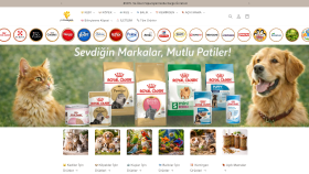 Pet ürünleri için modern Shopify e-ticaret sitesi