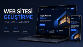 sıfırdan özel kodlanmış, modern web sitesi geliştiririm
