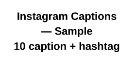 Instagram açıklaması örneği (10 caption + hashtag)