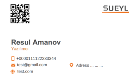 vCard QR lu kartvizit tasarımı yaparım