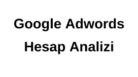 Google adwords hesap analizi yaparım