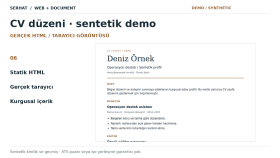 ATS odaklı CV, LinkedIn ve ön yazı düzenlerim