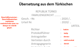 Almancadan Türkçe’ye çeviri 
