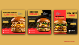 Burger & Fast Food Instagram Tasarımları
