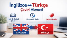 İngilizce & Türkçe çeviri hizmeti sunuyorum