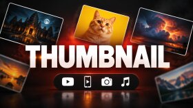 YouTube videonuz için dikkat çeken thumbnail tasarlarım