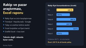 Rakip ve Pazar Araştırması - Excel Raporu Örneği