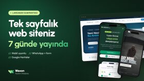 7 günde modern ve mobil uyumlu tek sayfalık site yaparım