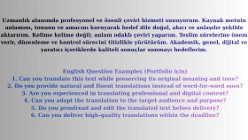 Ben uzmanlık alanımda kaliteli çeviriler sunarım