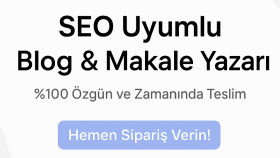 uzman olduğum konuda özgün blog ve SEO uyumlu makale yazarım