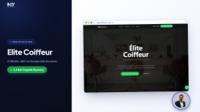 Elite Coiffeur: 4 Dilli WordPress Sitesi + SEO + Google Ads