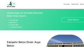 Beton Direk Üretimi Yapan Şirket için Site Hazırlandı