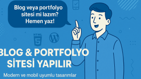 modern ve mobil uyumlu blog & portfolyo siteleri yaparım