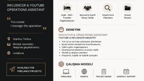 ınfluencer sanal asistanlık ve operasyon desteği sağlıyorum