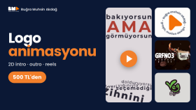 markanız için logo animasyonu ve intro yaparım