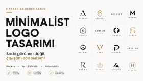 markanıza özel modern ve minimalist logo tasarlarım