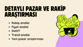 işiniz için detaylı pazar ve rakip araştırması yaparım