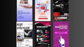 Dikey sosyal medya görselleri