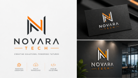 Novara Tech - Modern Teknoloji Logo Tasarımı