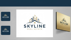 Skyline Real Estate - Modern ve Kurumsal Logo Tasarımı