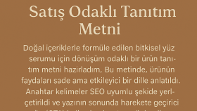 Bitkisel Yüz Serumu – Satış Odaklı Tanıtım Metni