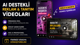 firmanıza yaratıcı & özgün reklam videoları oluşturabilirim