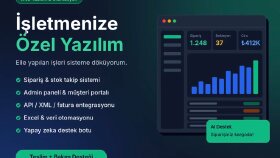işletmene özel web yazılımı ve otomasyon geliştiririm