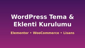 WordPress sitenize tema ve eklenti kurulumu yaparım