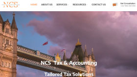 NCS Accounting Firması İçin yapıldı ncsaccounting.co.uk