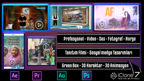 VİDEO Kurgu - 3D Animasyon - GRAFİK Tasarım (3'ü 1 arada)