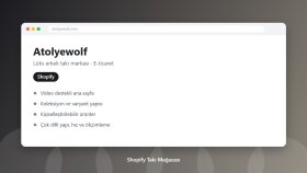 Atolyewolf – Shopify Lüks Takı E-Ticaret Sitesi
