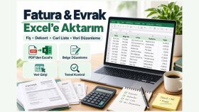 fatura ve evrak verilerinizi Excel’e aktarırım