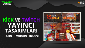 twitch ve youtube yayınlarınıza tasarımlar yapabilirim