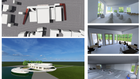 mimari render görseller ile sunuma hazırlıyorum