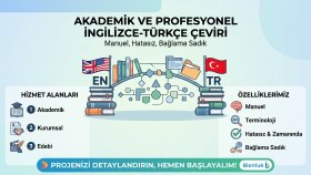 akademik ve profesyonel İngilizce çeviri yaparım