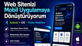 web sitenizi android ve ios mobil uygulamaya dönüştürüyorum