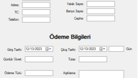 Basit otel oda otomasyonu