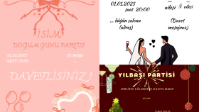 kişiselleştirilmiş davetiyenizi hazırlayabilirim