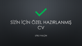 sizin için etkili, dikkat çekici bir CV hazırlayabilirim