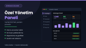 işletmeniz için özel yönetim paneli geliştirebilirim