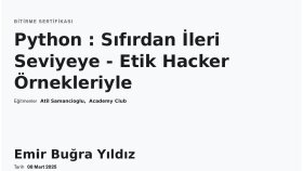 Python İle siber Güvenlik