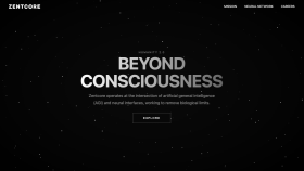 ZentCore – AGI ve Neural Interface Temalı Futuristik Pages