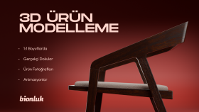 ürününüzü 3D modelleyip animasyonunu hazırlarım